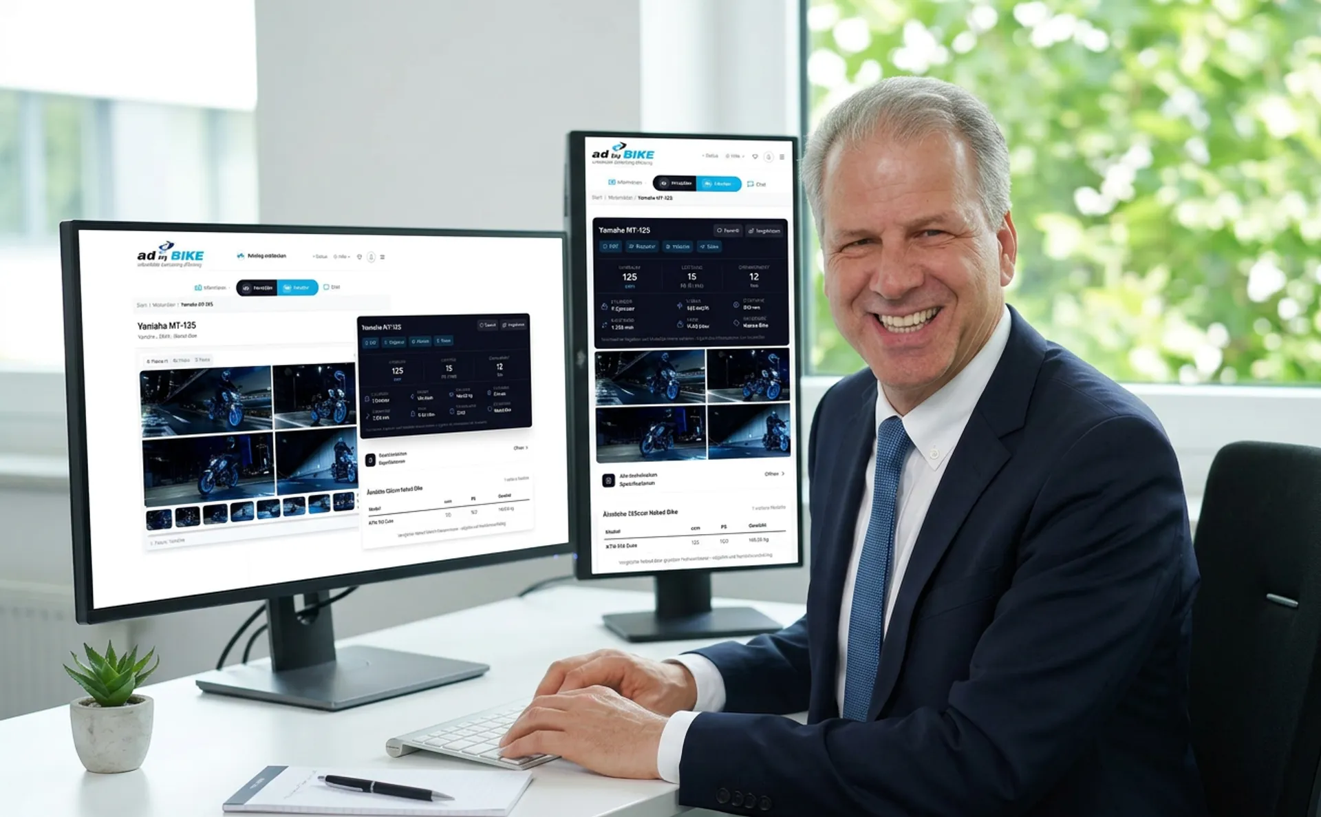 Peter Neumann am Arbeitsplatz